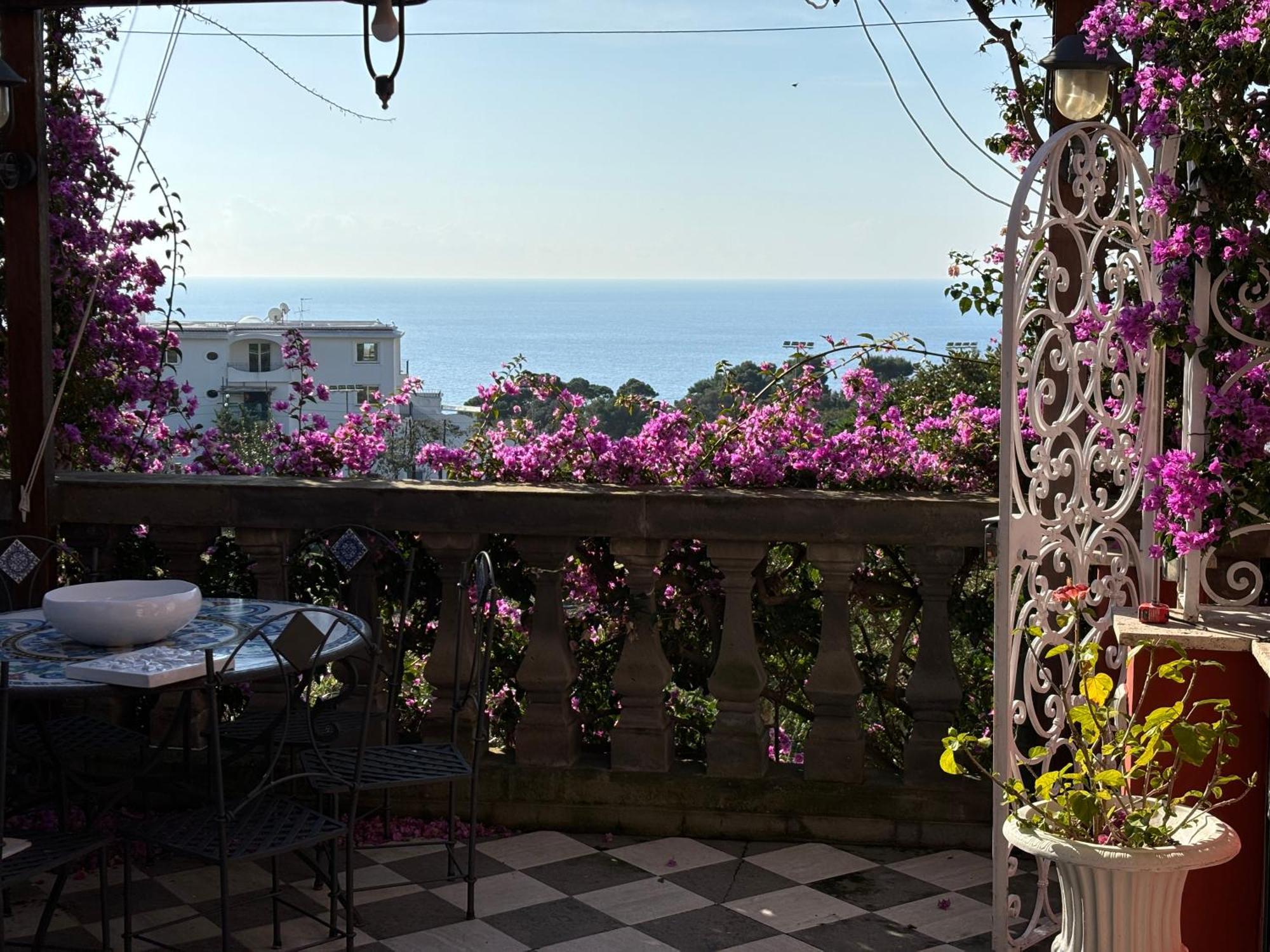 Luxury House In Villa Pompeiana Via Camerelle Con Terrazza Vista Mare Capri Bagian luar foto